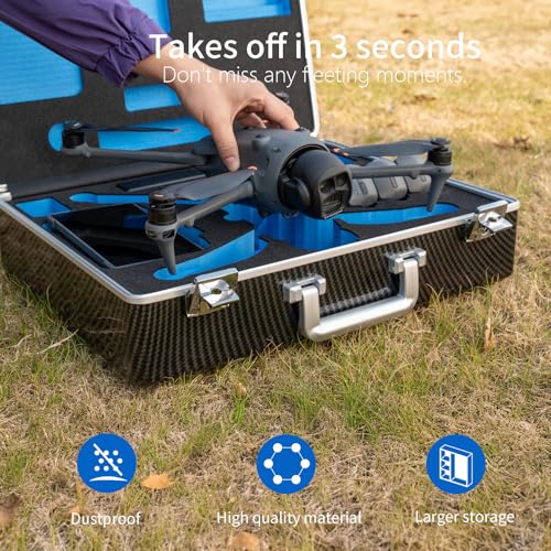 Drone Carrying Case for DJI Mavic 4 Pro/Creator Combo, Portable Hard Shell Storage Case with Custom Foam, Compatible with RC Pro 2/RC 2 Remote Controller, Charging Hub, Batteries and Accessories