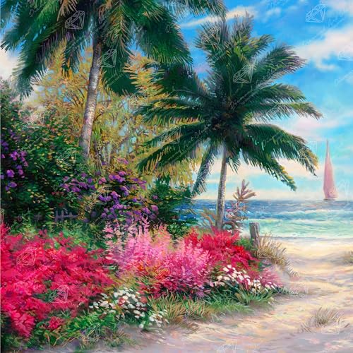 DIAMOND ART CLUB Ocean Whisper Path Diamond Art Kits for Adults - color: Ocean Whisper Path