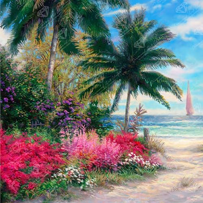 DIAMOND ART CLUB Ocean Whisper Path Diamond Art Kits for Adults - color: Ocean Whisper Path