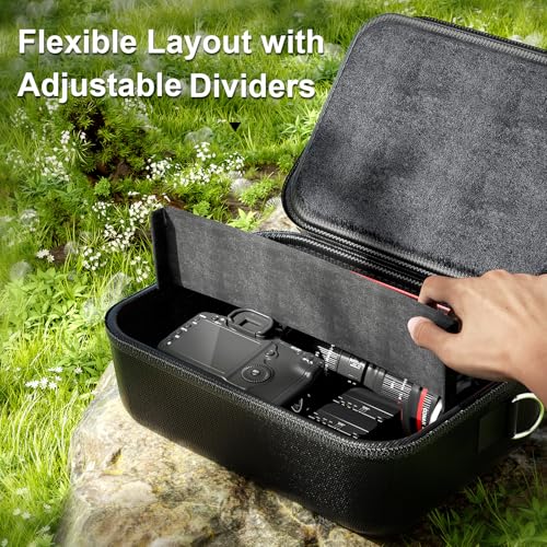 ProCase Hard Shell Digital Camera Case for Canon Rebel T7 -Black - color: Black