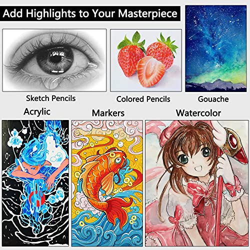 MARTCOLOR White Gel Pens, 1.0mm Extra Fine Opaque Archival Ink Pens, 3 Pack - color: White