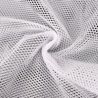 FSWCCK Mesh Fabric, Soft Mesh Netting Slightly Stretchy for Shopping Bag, Backpack Pocket and Netting Clothes - color: White