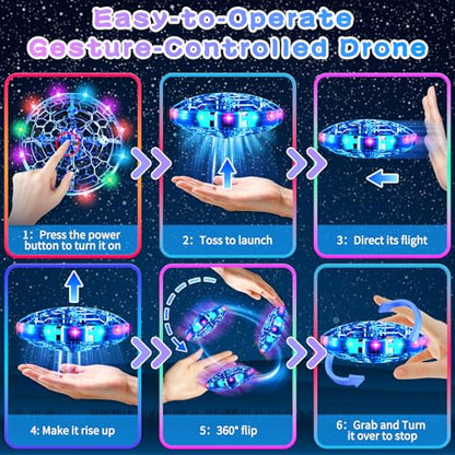 Vantexi Drone for Kids, 2026 Upgrade Flying Toys with LED Blue