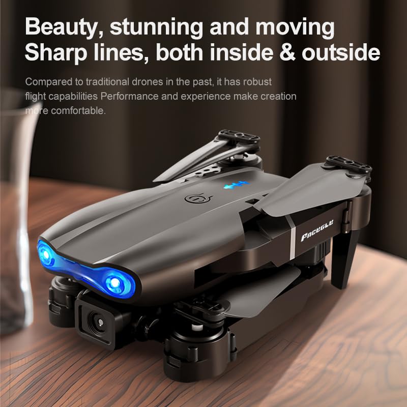 E99 Flagship Performance Edition Drone with 120° Wide-Angle 4K SD Camera, 90° Adjustable Lens, Optical Flow Hovering, App Path Planning, One-Click Take Off/Landing, Ideal for Beginners and Pros