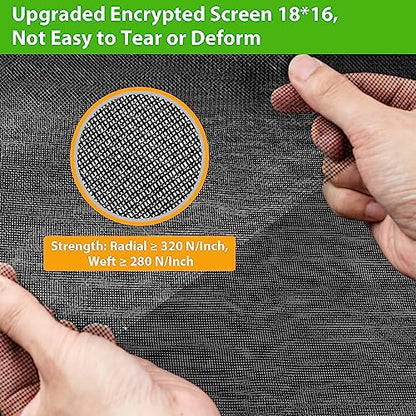 Replacement Window Screens, 59X106 Inch Durable Window Screen Mesh for Patio Porch Door Windows, DIY Adjustable Fiberglass Screen Repair Kit Sliding Net Roll Pet, Black by Ouskr - size: 59"x106"Black