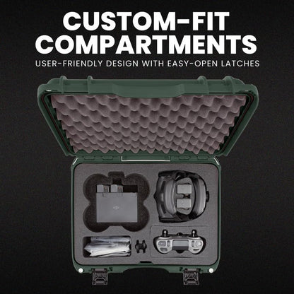 Nanuk 925 Waterproof Hard Case with Foam Insert for DJI Avata 2 Fly More Combo - Olive - color: Olive