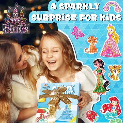 sinceroduct Diamond Art Kits for Kids, Princess Animals and Keychains - color: Gem Art Kit