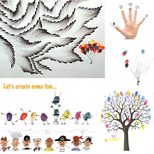 Lsushine Craft Ink Pads, 20 Colors Rainbow Finger Ink Pads for DIY Stamping