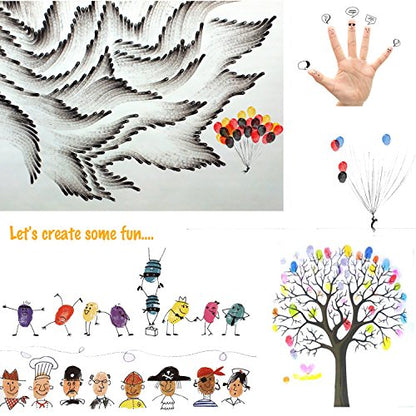 Lsushine Craft Ink Pads, 20 Colors Rainbow Finger Ink Pads for DIY Stamping