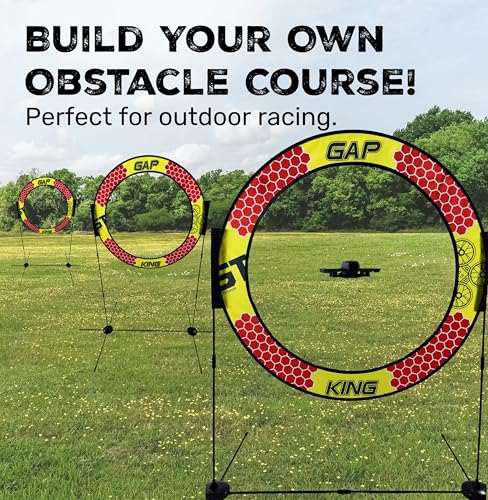 GAPKING Drone Obstacle Course Kit Includes Pro Race Hoop Size, Perfect for Competition FPV Racing of drones or model aircraft Game Loop Gate Set (2 Pack) - size: 2 Pack