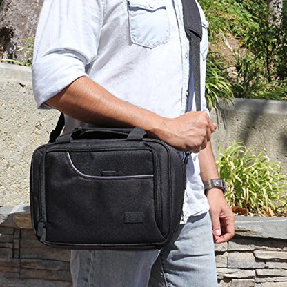 USA GEAR Drone Carrying Case - Drone Bag with Adjustable Dividers and Storage Pockets - Compatible with Yuneec Breeze, DJI Mavic Pro 2 & More - Fits Drone, Controller, Batteries and Propellers - Black - color: Black