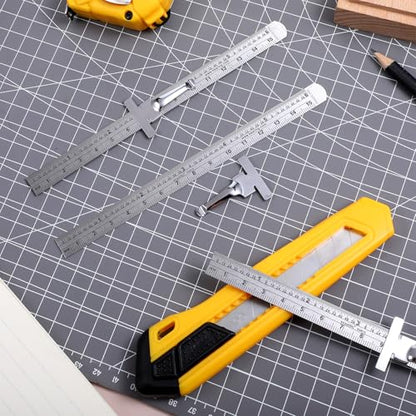 6 Pc Pocket Ruler with Detachable Clip,Precision Pocket Ruler 6 Inch 15 cm