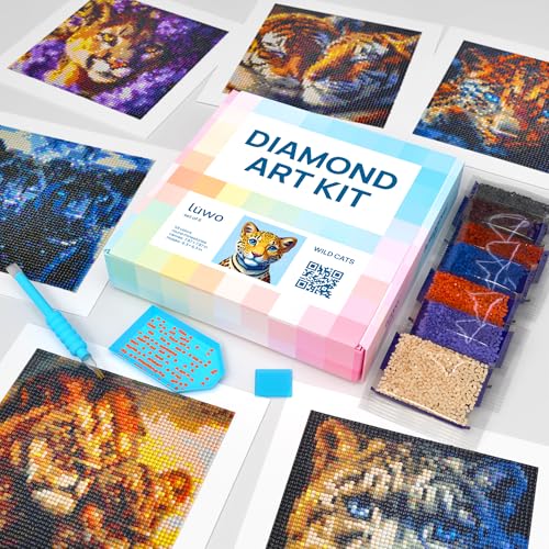 LuwoArte Painting Kit – Japanese Theme (Wild Cats) - color: Wild Cats