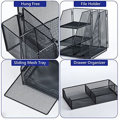 Topwey Desk Organizers and Acceessories for Office School Study - color: dark black
