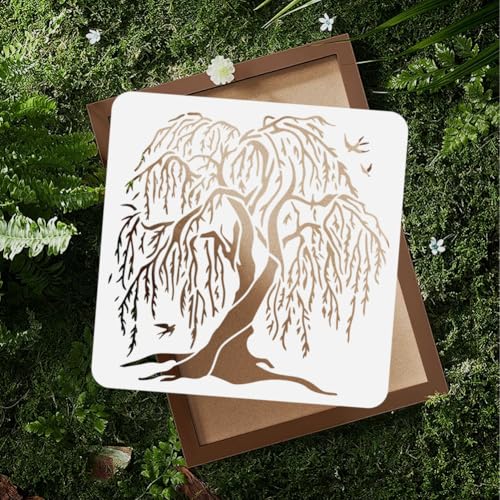 Willow Tree Stencil, Reusable Painting Template, DIY Home Decor - style: Willow Tree