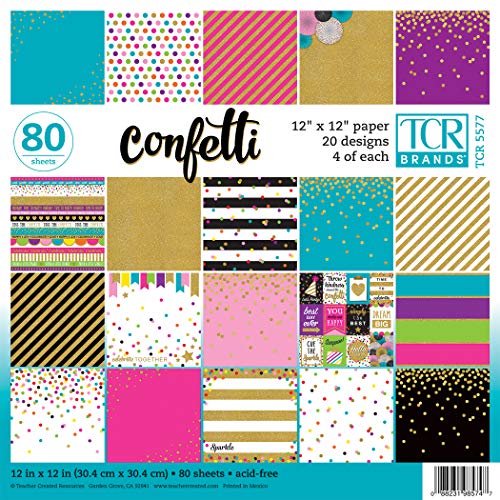 Teacher Created Resources Confetti Project Paper Pad 12" x 12" (TCR5577) - color: Confetti