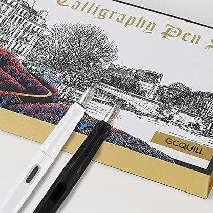 Calligraphy Fountain Pen Set- 7 with Different Nibs and 40 Ink Cartridges for Beginners- MU-09