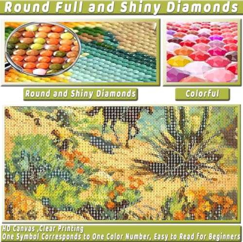 Cactus Diamond Art Kits for Adults Cute Diamond Painting Kit for Beginner - color: DP04898