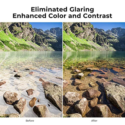 K&F Concept 72mm Circular Polarizer Lens Filter Ultra-Slim Optical Glass - size: 72mm