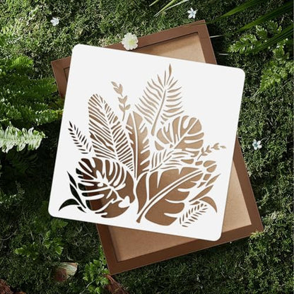 Tropical Palm Leaf DIY Painting Stencils for Wall Home Decor - style: Palm Leaves