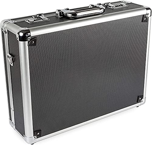 Ultimaxx Medium Aluminum Hard Case with Pre-Cut Foam for Travel and Storage of Drones, Gear, and Equipment for All DJI Mavic Models (Mavic Pro, Mini, Etc.), Autel EVO, Ryze Tech Tello, and More
