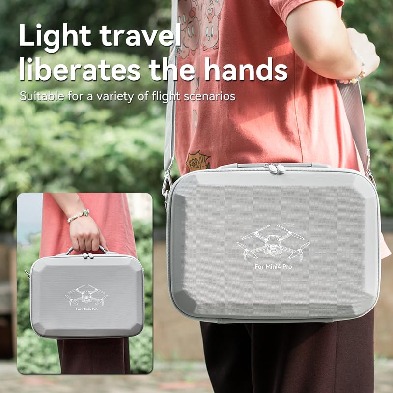 Mini 4 Pro Waterproof Hard Carrying Case, Portable Shoulder Bag Storage