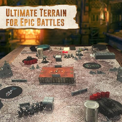 Melee Mats Wargaming Battle Mat, 48"x72" - Terrain for Warhammer 40K, Dungeons and Dragons, Tabletop RPG, Miniatures & Strategy Games - Durable Vinyl Map - color: Road Decay, size: 48"x72