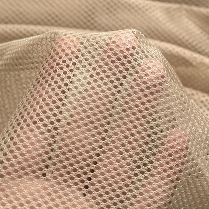 Taupe Mesh Fabric by The Yard, 60" Wide Polyester Netting for DIY, 2 Yards - color: Taupe, size: 2 yard pre cut