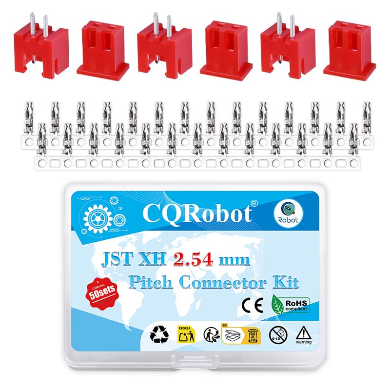 CQRobot JST Red XH 2.54mm Pitch 2-Pin Electronic Computer Connector Adapter - size: 2P, style: XH-R