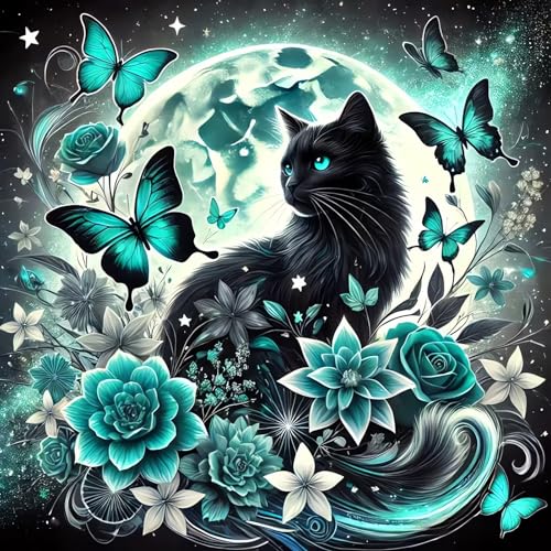 Butterfly DIY Diamond Art Kits for Adults, Cat 5D Diamond Painting Kits - color: CM068