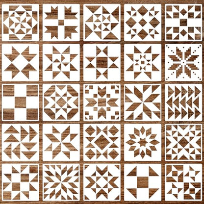 Barn Quilt Stencils 6inch Quilt Block Stencil - style: Barn Quilt