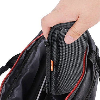 Hard EVA Protective Case, Portable Storage Bag with Mesh Pocket - color: Black, red and blue
