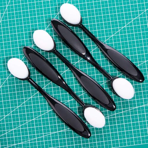 UNIMEIX 5 Pcs Craft Ink Blending Brushes Set Tool Card Making Supplies Blender Brush for Card Making（Size 4, 0.82" Brush Head）