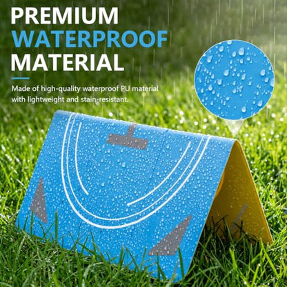 Night Reflective Drone Landing Pad, Foldable Quick-Fold Heavy-Duty Double-Sided Launch Pad (25 inch), Waterproof and Dirt-Resistant Portable, Drone Accessory - Yellow/Blue - color: Yellow/Blue-25inch