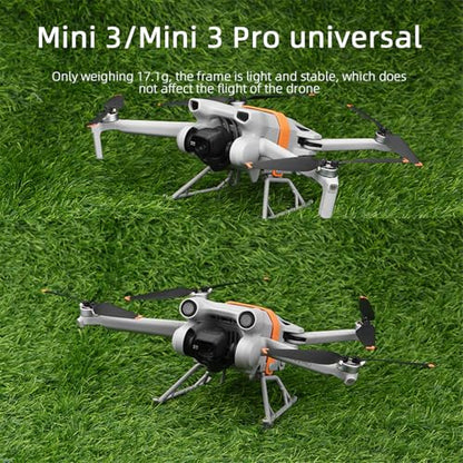 Foldable Landing Gear For DJI Mini 3 PRO/Mini 3 Drone Extension Leg Increased 25mm With Silicone Banding Strap Support Stand Tripod UAV Camera Drones Accessory - color: Gray
