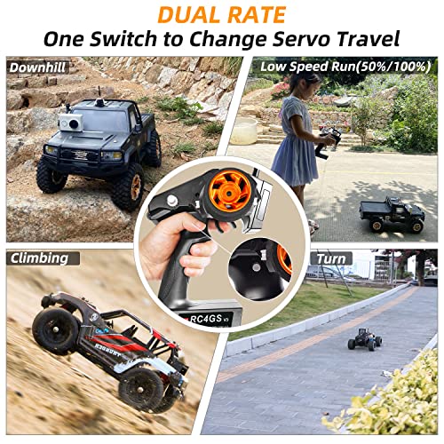 Radiolink RC4GS V3 5CH 2.4G RC Transmitter R6FG Gyro Receiver for Crawler