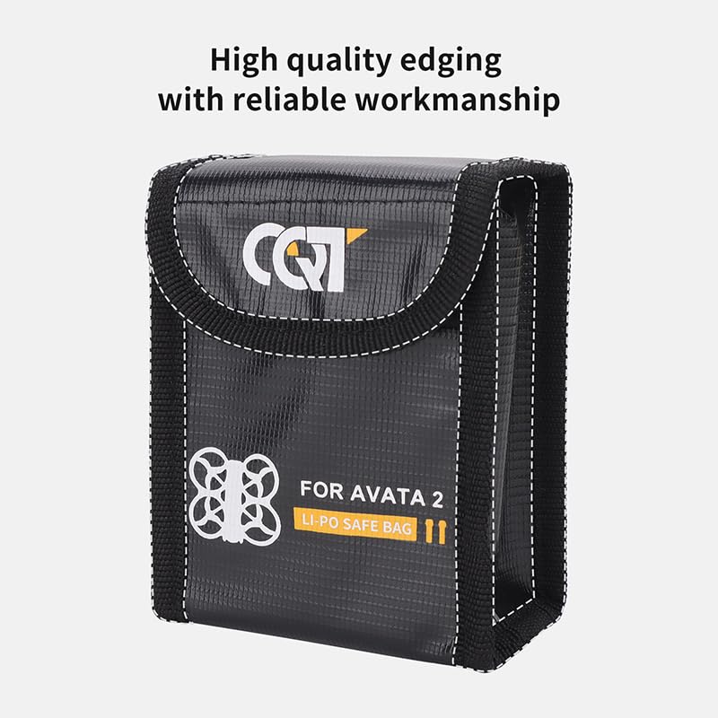 Drone Battery Storage Bag For DJI Avata 2,Explosion Proof Bag Battery Fire Safety Flame Retardant Protective Storage Bag (M) - color: M