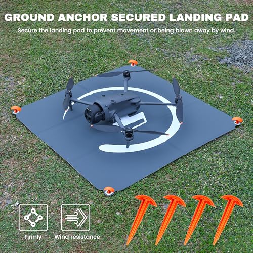 STARTRC PHOTO Large Drone Landing Pad Foldable, 26in/65cm, Blue-Gray - size: 26inch/65cm