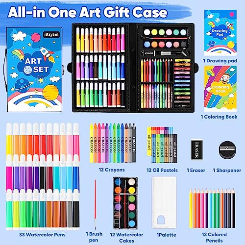 iBayam Art Supplies, 149-Pack Drawing Kit Painting Art Set Art Kits Gifts - color: Black