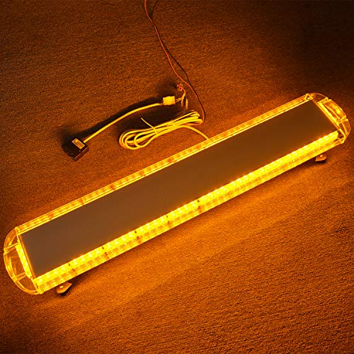 ASPL 47" 88 LED High Intensity Low Profile Roof Top Strobe Light Bar Emergency Warning Strobe Lights for Tow Truck Construction Vehicles (Amber) - color: Amber
