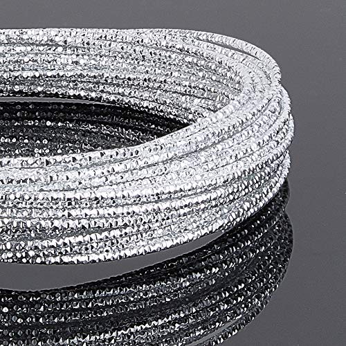 BENECREAT 12 Gauge 33 Feet Textured Silver Wire Diamond Cut Aluminum Craft Wire for Ornaments Making and Other Jewelry Craft Work - size: Diamond Cut 2