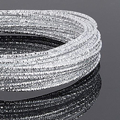BENECREAT 12 Gauge 33 Feet Textured Silver Wire Diamond Cut Aluminum Craft Wire for Ornaments Making and Other Jewelry Craft Work - size: Diamond Cut 2