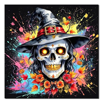 YarnWhimsy Skull Paint by Numbers Kit for Adults 16x16 inch - color: MT23087-US