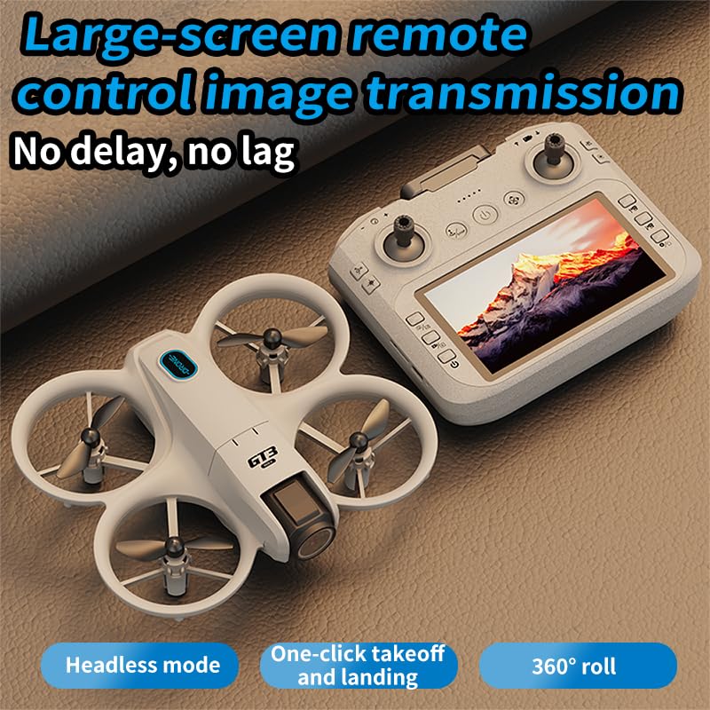 Drone with Camera for Adults & Beginners, 1080P HD FPV Drone with 4.3" Screen Remote Controller, Optical Flow Hovering, Intelligent Obstacle Avoidance, Auto Takeoff/Landing, 360° Flips, Quadcopter Kit with 3 Batteries & Charging Station