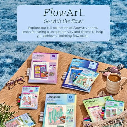 Lifelines FlowArt Mini Activity Pad, 3-Pack - Dot-by-Letter Coloring Books - size: Minis, style: 3 Pack - Café Comforts