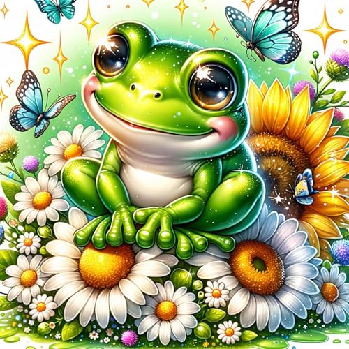Axquilon Frog Diamond Art Kits for Adults 12x12 inch - color: Frog