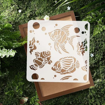 Coral Fish Stencil, Cute Animal Reusable Painting Template - style: Coral Fish