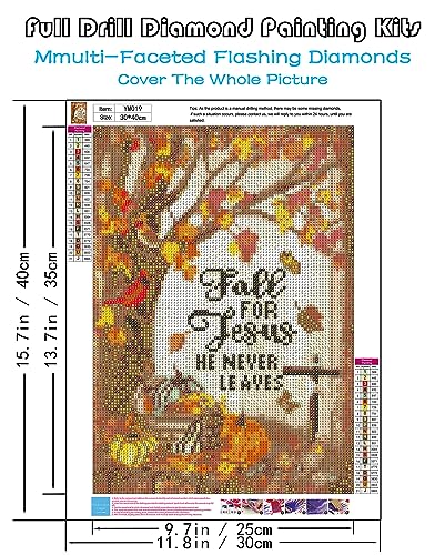 Fall Jesus Diamond Art Kits for Adults, 5D Diamond Painting Kits for Adults - color: Fall Jesus
