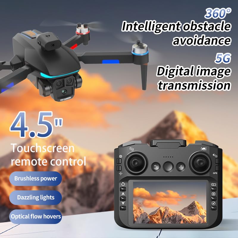Drone with Camera, Screen Remote, 360° Obstacle Avoidance