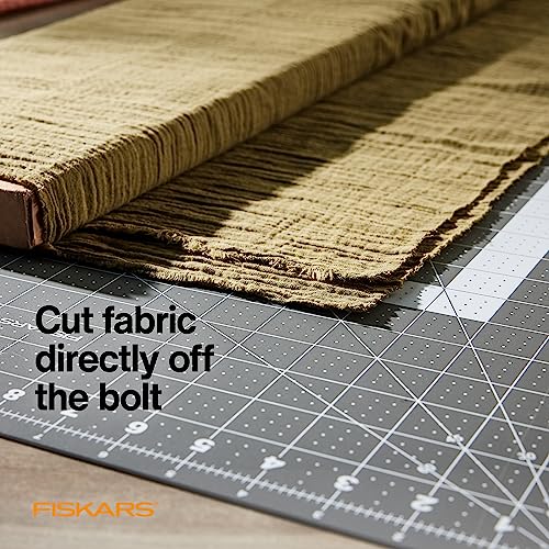 Fiskars 18" x 24" Self Healing Cutting Mat for Quilting & Sewing, Gray - color: Gray, size: 18"L x 24"W